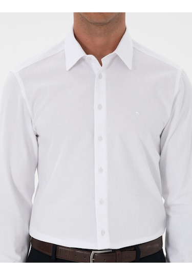 Pierre Cardin Erkek Beyaz Gömlek Desenli 50312330-vr013 Beyaz