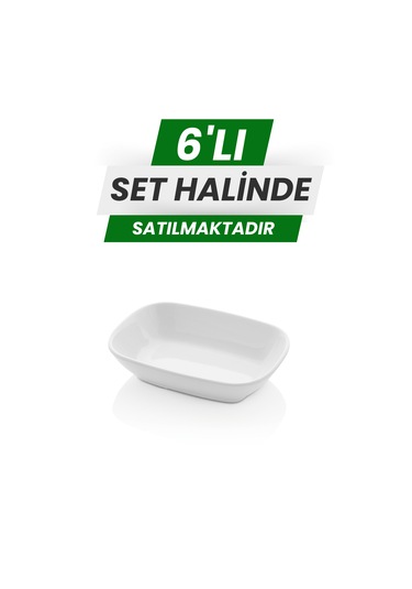 Alezy 578 Göreme Melamin Termostar Garnitür Tabak 14x10 Cm Beyaz