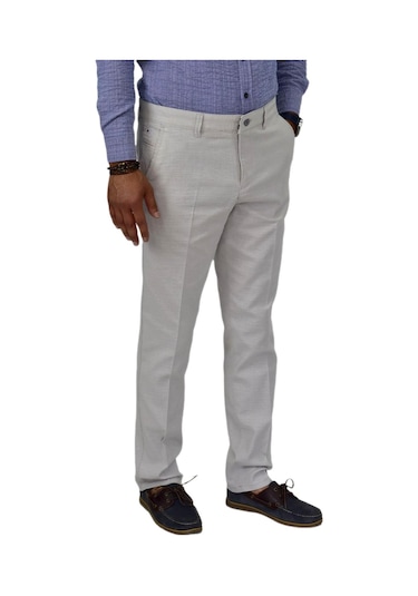 Erkek Kanvas Yazlık Pantolon Klasik 1291 Bgl-st04604 Taş
