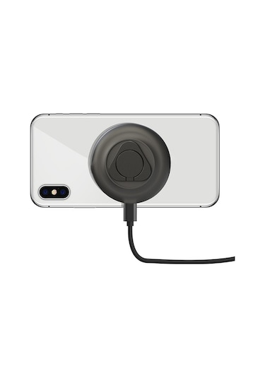 Wisdomselect Kablosuz Şarj Cihazı Hızlı Şarj Kablosuz Şarj Pedi Vantuz Halka Braketi Kablosuz Şarj Cihazı Halka Braketi Siyah Yok Vantuzlu 1l4a94