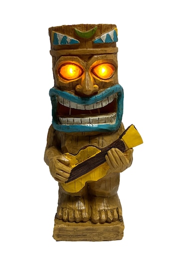 Ximistore9 Bahçe Ve Teras İçin Güneş Enerjili Dekoratif Işık - Otomatik Açılan Reçine Mayalı Figür Piyano Çalan Totem