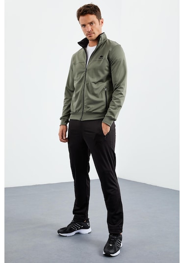 Tommy Life Çağla - Siyah Dik Yaka Fermuarlı Standart Kalıp Klasik Paça Erkek Eşofman Takımı - 85162 Yeşil - Siyah Tommy Life Çağla - Siyah Dik Yaka Fermuarlı Standart Kalıp Klasik Paça Erkek Eşofman Takımı - 85162 Yeşil - Siyah