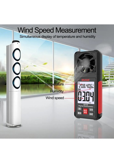 Conventions1 Dijital Anemometre El Rüzgar Hızı Ölçer Gd155 İle