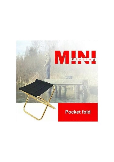 Bloomnest Alüminyum Alaşımlı Kamp Sandalyesi - Taşınabilir, Hafif, Katlanır, Plaj Ve Kamp Kullanımı İçin Altın - Siyah