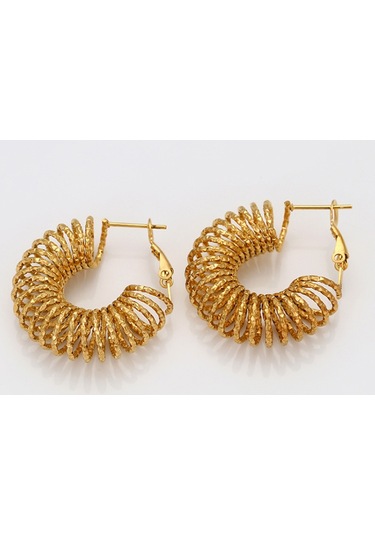 Giftworld Antik Kraliyet Model Küpe / 316l Paslanmaz Çelik Gold R