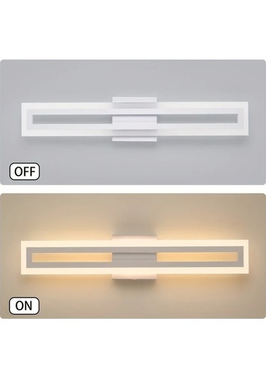 Fastbuy Beyaz 60.96 Cm 3000k Led Banyo Ayna Üstü Işıklık, Modern Vanity Aydınlatma Beyaz