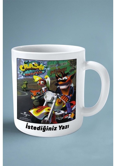 Crash Bandicoot Oyun Baskılı Kupa Bardak Çift Taraflı Baskı Kişiye Özel Model 2 Çok Renkli