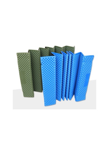 Padalink Xpe Materyal Ultra Hafif Katlanabilir Yumurta Hücre Desenli Konforlu Kamp, Yoga, Yürüyüş İçin Nem Engelleme Matı Mavi-siyah Çok Renkli