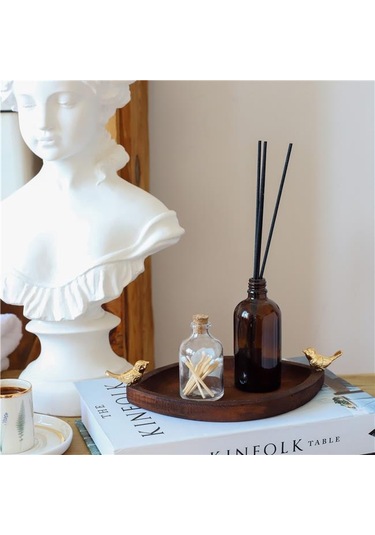 Akayev Ahşap Göz 20 cm Altın Kuş Sunum Tabağı