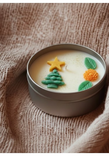Şile Natural Çam Ağacı Temalı 80 Gr Soya Wax Mum Mum