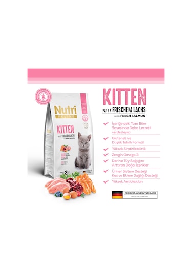 Nutri Feline Somonlu Yavru Kedi Maması 2 KG