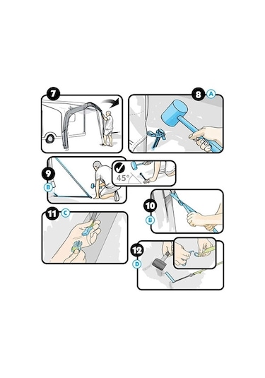 Campasist Havalı Karavan Tentesi 4 Metre