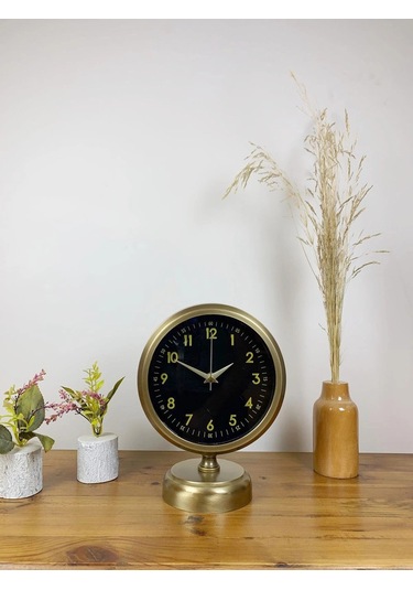 Eskitme Metal Tokyo Masa Saati 25 20 Cm Çok Renkli