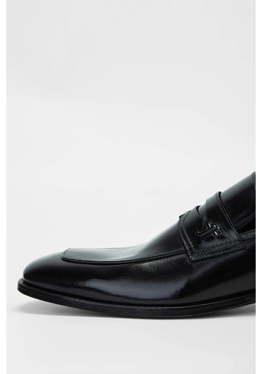 Tamer Tanca Erkek Hakiki Deri Siyah Makosen Ayakkabı 183 27401 Erk Ayk Sk23/24 Sıyah Bfl Siyah