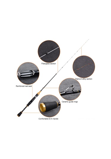 Ximistore9 1 Metre Yarı Titanlıklı Bölümlü Halat Balıkçılık Kamışı - Hafif, Taşınabilir, Karbon Fiber Ve Paslanmaz Çelik Malzeme