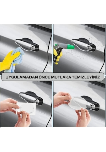 Honda Marka Araçlar İçin Kapı Kolu Çizik Önleyici 8'li Set