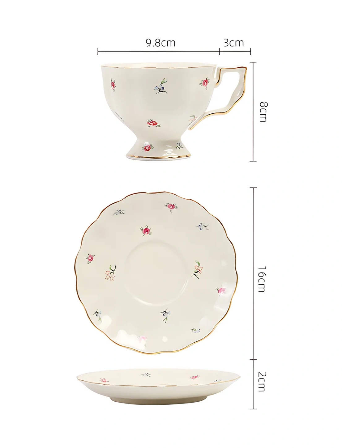 Sanlın Çay Seti Tabak Ve Kupa, 220 Ml 264854931 Bej