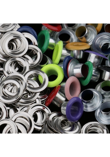 Giyim Leathercraft Scrapbooking Bezeme İçin 100 Adet Metal Kuşgözü Toka 4.5mm