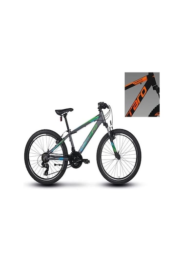 Carraro Force 400 Erkek Dağ Bisikleti 325h V 24 Jant 21 Vites Antrasit Turuncu Beyaz Çok Renkli