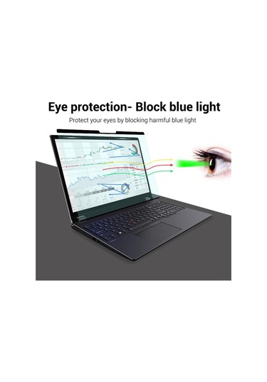 Vkemall 13.3 İnç 16:10 Dizüstü Bilgisayar İçin Manyetik Mavi Işık Engelleyici Ekran Koruyucu Pet Malzeme, 0.45mm Kalınlık
