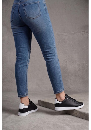 Pisagor Cool Ursula Unisex Sneakers Spor Ayakkabı Siyah-Beyaz