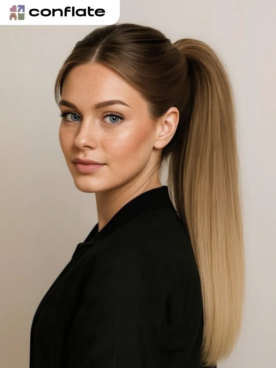 Conflate Lastikli Saç Takma Pony Tokuşu 432623040 Sarışın