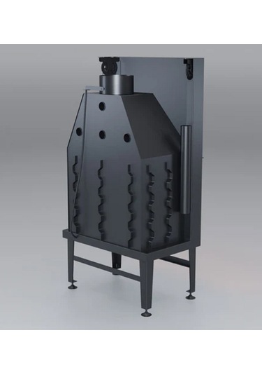 Schömne Elegance Düz Asansörlü Çelik Şömine Haznesi 70 Lik