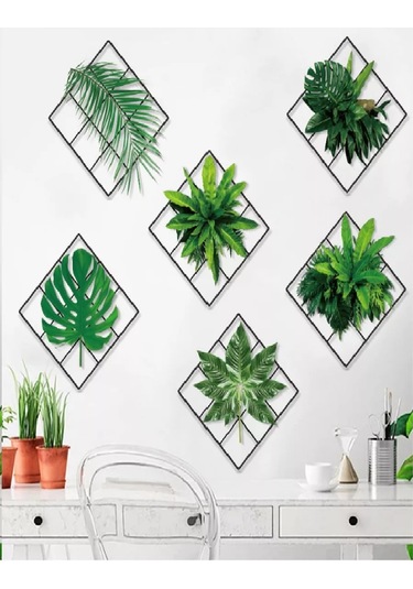 Brightnest Duvar İçin Dekoratif Yapraklardan Oluşan İç Mekan Çıkartmaları 218121917 Yeşil