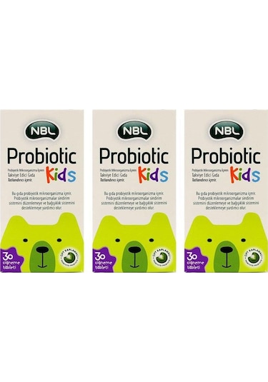 Nbl Probiotic Kids 30 Çiğneme Tableti 3 Adet