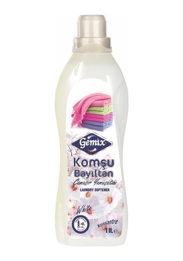 Gemix Konsantre Çamaşır Yumuşatıcısı Komşu Bayıltan Beyaz 1 L