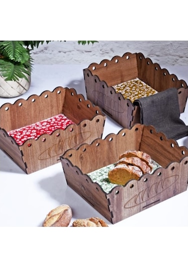 Kosova Atk026 Ahşap Ekmeklik Kahverengi