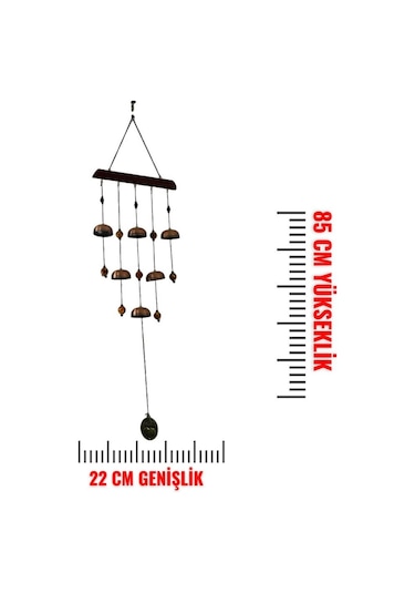 T.concept Demir Fil Halkalı Rüzgar Çanı 85 Cm
