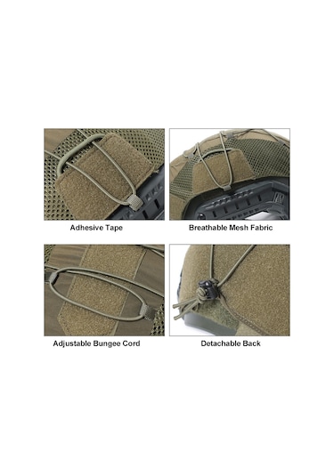 Geeroyoo Bisiklet Kask Kılıfı - Nylon Malzeme, Siyah Renk, Hafif Ve Dayanıklı, Outdoor Sporlar İçin Siyah