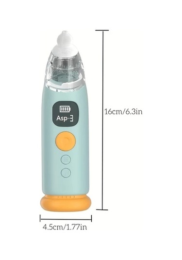 Xuweiwei Portable Electric Baby Nasal Cleaner Khaki Yumuşak Işık 3 Emme Seviyesi Ev Kullanımı