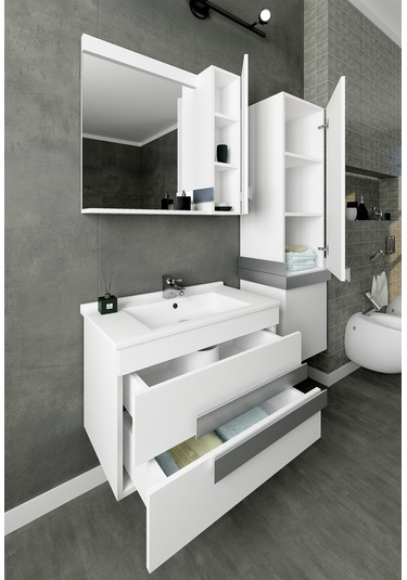 Neon 85 Cm Banyo Dolabı (Boy Dolap Hariç )