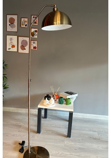 Dimmerli Işığı Ayarlanabilen Işığı Artırılıp Azaltılabilen Eskitme Hareketli Başlık Metal Lambader Eskitme