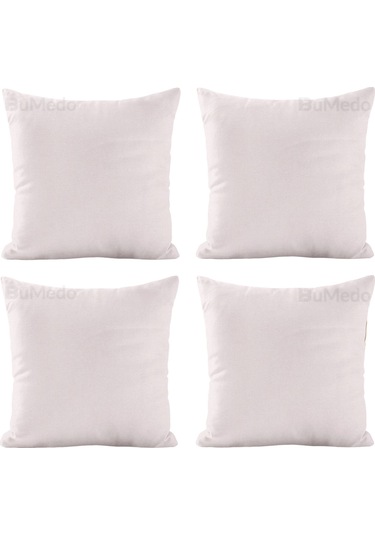 Dekoratif 4'lü Kırlent Yastık Kılıfı Seti - 42 X 42 Cm - Krem