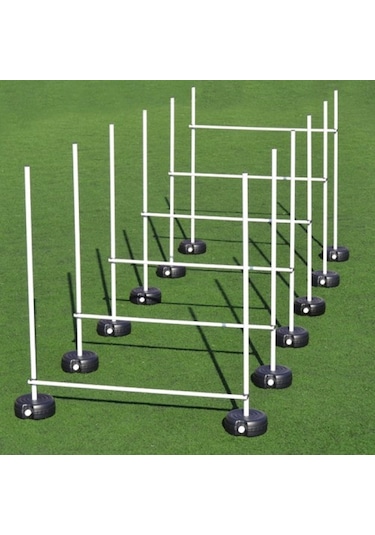 Leyaton Slalom Takımı Boş Futbol Antrenman Slalom Takımı 12' li Beyaz - Siyah