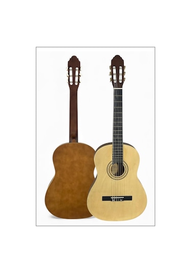 Victor Klasik Gitar Seti Naturel Renk Mat Cila