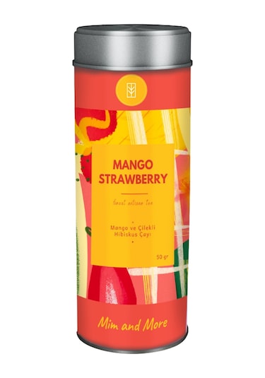 Mim And More Mango Strawberry Mango ve Çilekli Hibiskus Çayı 50 G