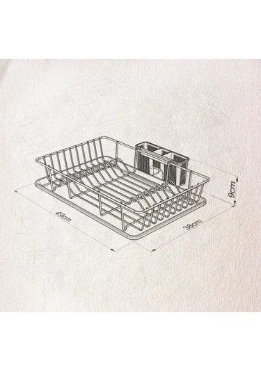 Geseus Home Tek Katlı Tabaklık Bulaşıklık Mat Siyah Kb003s Siyah