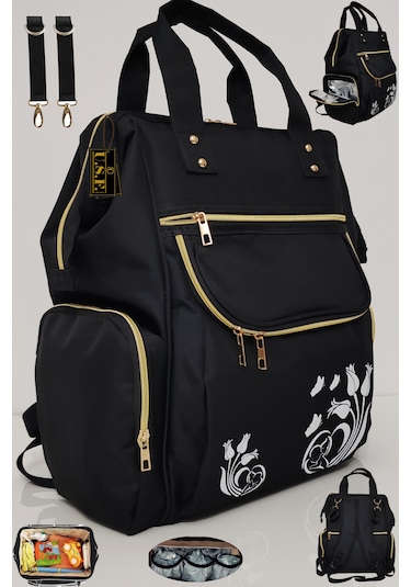 U.S.F Bebek Bakım Çantası Organizatör Lüx Anne Bebek Bakım Çantası Siyah