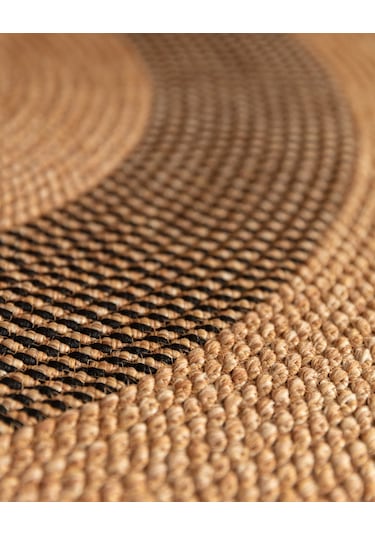 Madame Coco Alsace Oval Kilim - Naturel/siyah - 90x150 Cm 8684427193235 Çok Renkli