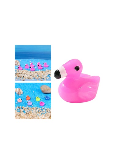 Suntek Mini Flamingo Heykelcik Peri Bahçe Dekorasyon Minik