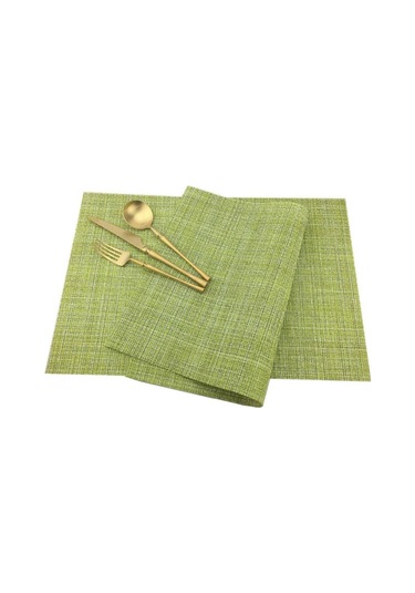 6 Adet Akşam Yemeği Placemat Pvc Yemek Masası Mat Disk Pedleri Yeşil Dekorasyon Tablemat Sofra Pvc Placemat Mutfak Yemek Kasesi Mat Yeşil