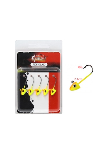Mutant 6421 Master Trigon 1.7gr 2.4cm Lrf Jig Head 5'li Paket - No:08sarı