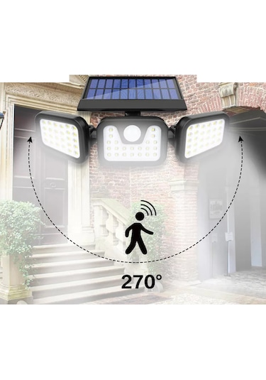 Greentech Güneş Enerjili Hareket Sensörlü 3 Taraflı Led Aydınlatma / GT-SL07