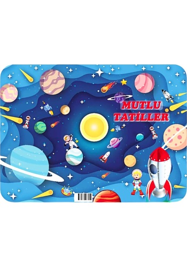 Gen-of Uzay Temalı 27x36 Karton İlkokul Yatay Karne Kabı 1 Adet