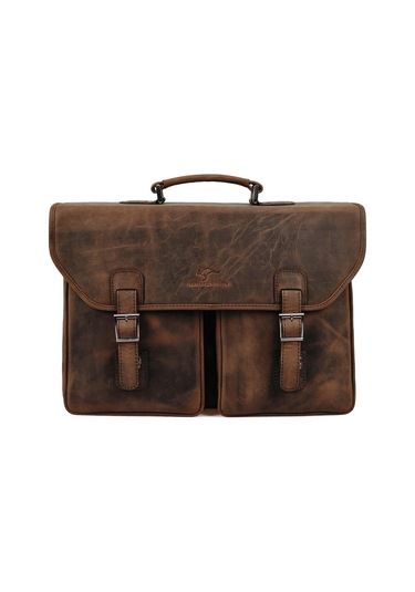 Hakiki Dana Deri Crazy Horse Koyu Camel Erkek Büyük Boy Laptop & Evrak Çantası 9928-zkc-134101 Siyah