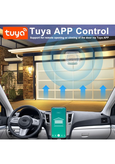 Tuya Wifi Kapı Açacağı Akıllı Garaj Kapısı Açacağı Kontrol Cihazı Cep Telefonu Uzaktan App Kontrolü Alexa Home İle Uyumlu Ses Kontrolü